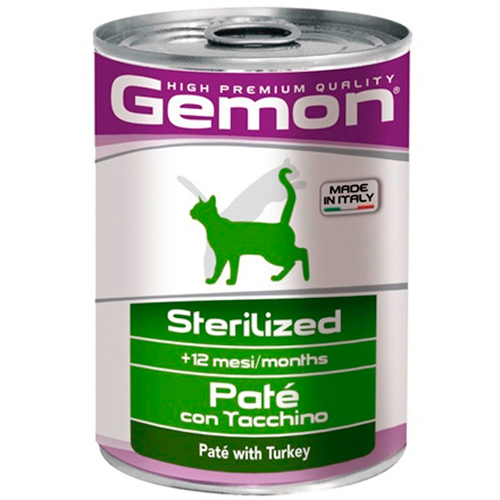 Gemon Sterilised Pate Turkey / Консервы Джимон для Стерилизованных кошек Паштет Индейка (цена за упаковку), Gemon Sterilised Pate Turkey
Gemon Sterilised Pate Turkey / Консервы Джимон для Стерилизованных кошек Паштет Индейка (цена за упаковку), Gemon Sterilised Pate Turkey