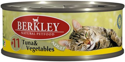 Berkley №11 Adult Tuna & Vegetables / Консервы Беркли для кошек Тунец с овощами (цена за упаковку), Berkley №11 Adult Tuna & Vegetables
Berkley №11 Adult Tuna & Vegetables / Консервы Беркли для кошек Тунец с овощами (цена за упаковку), Berkley №11 Adult Tuna & Vegetables