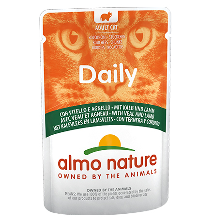 Almo Nature Daily Menu Veal and Lamb / Паучи Алмо Натюр для кошек "Меню с Телятиной и Ягненком" (цена за упаковку), Almo Nature Daily Menu Veal and Lamb
Almo Nature Daily Menu Veal and Lamb / Паучи Алмо Натюр для кошек "Меню с Телятиной и Ягненком" (цена за упаковку), Almo Nature Daily Menu Veal and Lamb