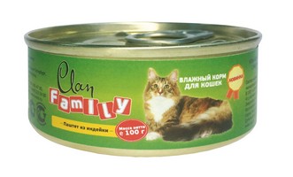 Clan Family / Консервы Клан для кошек паштет из Индейки (цена за упаковку), Clan Family
Clan Family / Консервы Клан для кошек паштет из Индейки (цена за упаковку), Clan Family