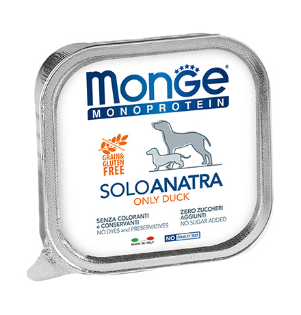 Monge Dog Monoproteico Solo Duck / Влажный корм Паштет Монж Монопротеиновый для взрослых собак Утка (цена за упаковку), Monge Dog Monoproteico Solo Duck
Monge Dog Monoproteico Solo Duck / Влажный корм Паштет Монж Монопротеиновый для взрослых собак Утка (цена за упаковку), Monge Dog Monoproteico Solo Duck