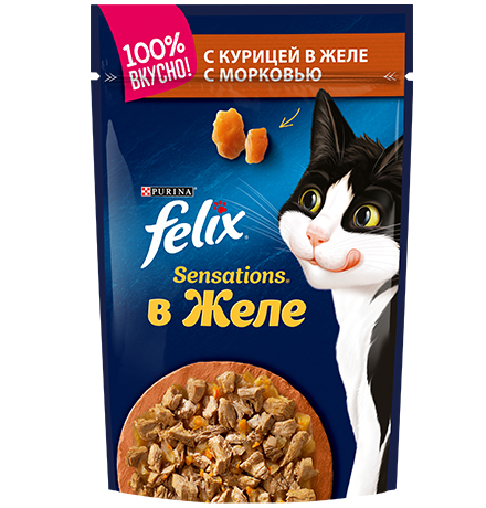 Felix Sensations / Паучи Феликс Сенсейшенс в желе с Курицей и Морковью (цена за упаковку), Felix Sensations
Felix Sensations / Паучи Феликс Сенсейшенс в желе с Курицей и Морковью (цена за упаковку), Felix Sensations