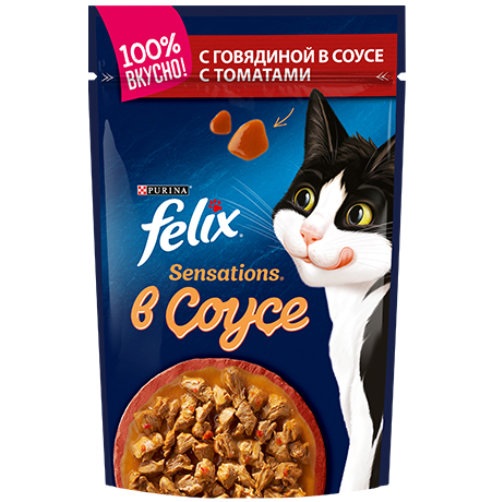 FELIX SENSATIONS / Паучи Феликс Сенсейшенс в соусе для взрослых кошек с говядиной (цена за упаковку), FELIX SENSATIONS
FELIX SENSATIONS / Паучи Феликс Сенсейшенс в соусе для взрослых кошек с говядиной (цена за упаковку), FELIX SENSATIONS