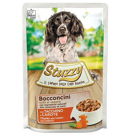Stuzzy Bocconcini / Паучи Штуззи для собак Индейка Морковь в соусе (цена за упаковку), Stuzzy Bocconcini 
Stuzzy Bocconcini / Паучи Штуззи для собак Индейка Морковь в соусе (цена за упаковку), Stuzzy Bocconcini