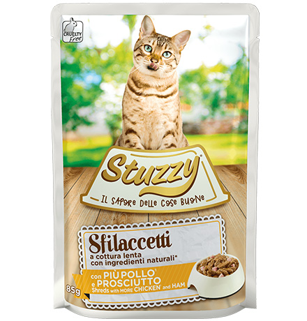 Stuzzy Sfilaccetti / Паучи Штуззи для кошек Курица Ветчина в соусе (цена за упаковку), Stuzzy Sfilaccetti
Stuzzy Sfilaccetti / Паучи Штуззи для кошек Курица Ветчина в соусе (цена за упаковку), Stuzzy Sfilaccetti