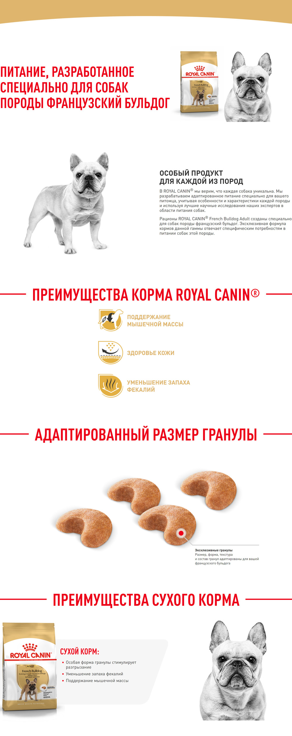 Royal Canin Breed dog French Bulldog Adult / Сухой корм Роял Канин для  взрослых собак породы Французский Бульдог старше 1 года 9 кг купить в  Москве по низкой цене 6 597₽ | интернет-магазин ZooMag.ru