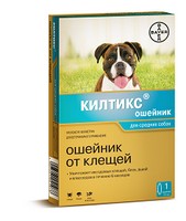 Bayer Килтикс / Ошейник от Клещей для собак Средних пород 