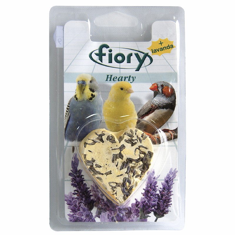 Fiory Hearty / Био-камень Фиори для птиц с Лавандой в форме сердца