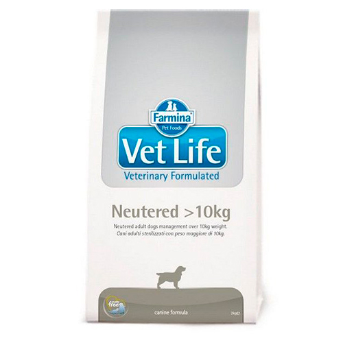 Farmina Vet Life Neutered 10+ / Лечебный корм Фармина для кастрированных или стерилизованных собак массой более 10 кг, профилактика МКБ 