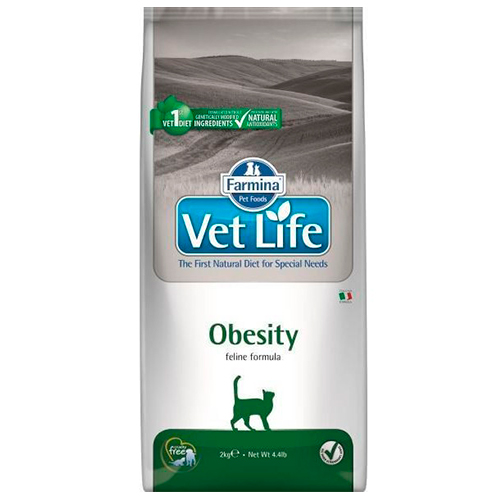 Farmina Vet Life Obesity / Лечебный корм Фармина для кошек при Ожирении, подходит для питания Стерилизованных животных