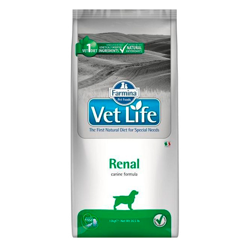 Farmina Vet Life Renal / Лечебный корм Фармина Ренал для собак при заболеваниях Почек 