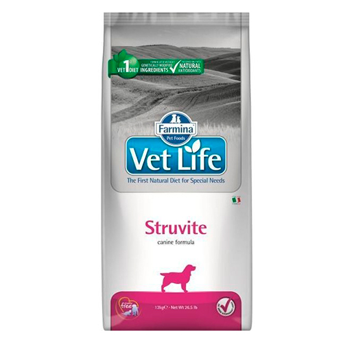 Farmina Vet Life Struvite / Лечебный корм Фармина для собак Лечение и Профилактика МКБ Струвитные уролиты 