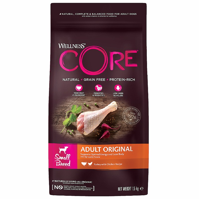 CORE Adult Small Breed Original Grain free Turkey Chicken / Сухой Беззерновой корм Кор для собак Мелких пород Индейка с Курицей