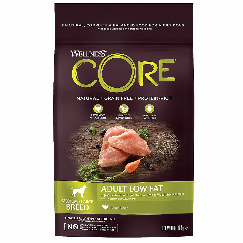 

CORE Adult Medium Large Breed Low Fat Grain free Turkey / Сухой Беззерновой корм Кор для собак Средних и Крупных пород Низкокалорийный Индейка, CORE Adult Medium Large Breed Low Fat Grain free Turkey