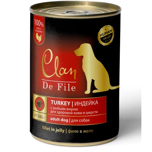 Clan De File Консервы Клан для собак Индейка цена за упаковку 5670₽
