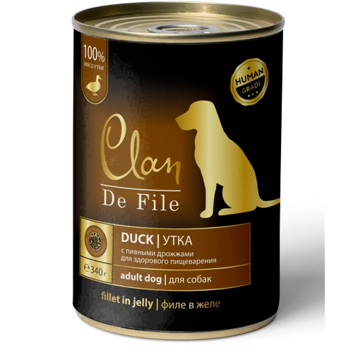 Clan De File Консервы Клан для собак Утка цена за упаковку 5670₽