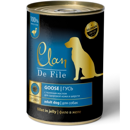 Clan De File Консервы Клан для собак Гусь цена за упаковку 5670₽