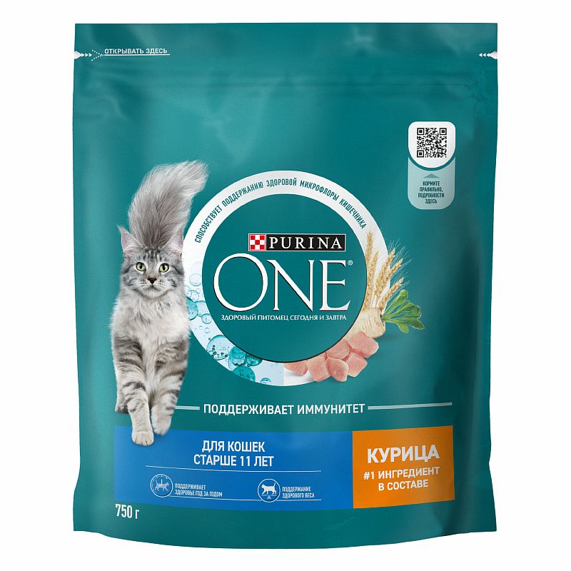 

PURINA ONE SENIOR / Сухой корм Пурина УАН для пожилых кошек с курицей, PURINA ONE SENIOR