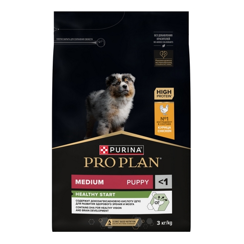 PRO PLAN OPTI START / Сухой корм ПРО ПЛАН для щенков средних пород с курицей
