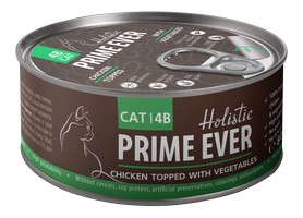 Prime Ever Cat 4B Chicken topped with Vegerables / Влажный корм Прайм Эвер для кошек Цыпленок с Овощами в желе (цена за упаковку) 