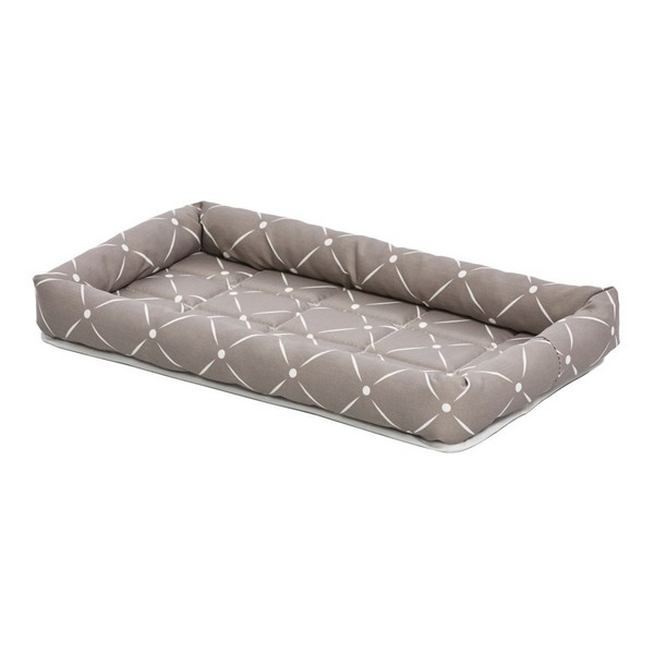 

MidWest QuietTime Couture Ashton Bolster Bed / Лежанка Мидвест для собак Серо-коричневая, MidWest QuietTime Couture Ashton Bolster Bed