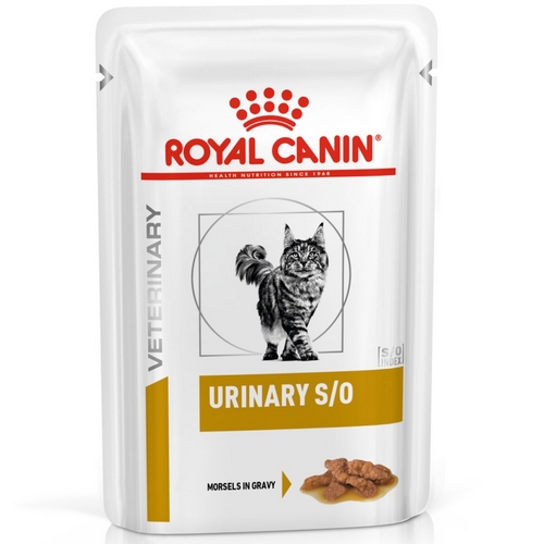 Royal Canin Urinary S\O / Ветеринарный влажный корм (Консервы-Паучи) Роял Канин Уринари для кошек при мочекаменной болезни (цена за упаковку)