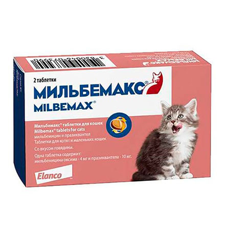 Купить Elanco Мильбемакс антигельминтик для Котят и молодых кошек за 440.00 ₽