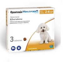Merial Фронтлайн НексгарД таблетки жевательные для собак  2-4 кг 3*11,3 мг 