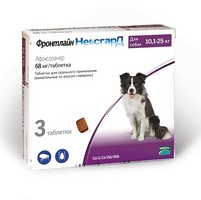 Merial Фронтлайн НексгарД таблетки жевательные для собак 10-25 кг 3*68 мг 
