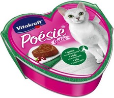 Vitakraft Poesie / Консервы Витакрафт для кошек Дичь Клюква в желе