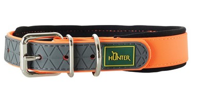 Hunter Convenience Comfort / Ошейник Хантер для собак биотановый мягкая горловина неон Оранжевый