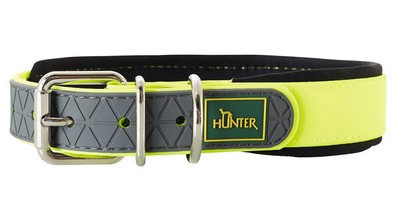 Hunter Convenience Comfort / Ошейник Хантер для собак биотановый мягкая горловина неон Желтый