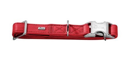 

Hunter Capri Alu-Strong ошейник для собак натуральная кожа Малиновый