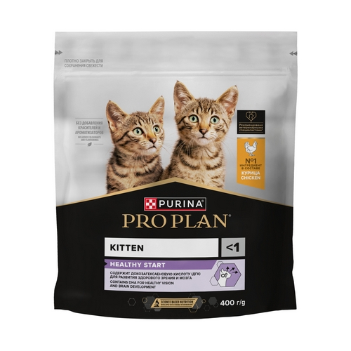 PRO PLAN HEALTHY START KITTEN Сухой корм ПРО ПЛАН для Котят беременных и кормящих кошек Поддержание иммунитета и здорового развития с Курицей 530₽