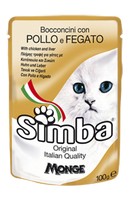 Simba Pollo e Fegato / Паучи Симба для кошек Курица с печенью (цена за упаковку)