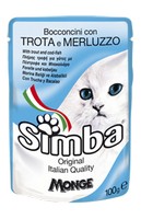 Simba Trota e Merluzzo / Паучи Симба для кошек Форель с треской (цена за упаковку)
