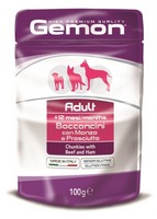 

Gemon Adult Chunkies Beef & Ham / Влажный корм Паучи Джимон для собак кусочки Говядины с ветчиной (цена за упаковку), Gemon Adult Chunkies Beef & Ham