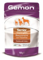 

Gemon Senior Chunkies Turkey / Влажный корм Паучи Джимон для Пожилых собак кусочки Индейки (цена за упаковку), Gemon Senior Chunkies Turkey