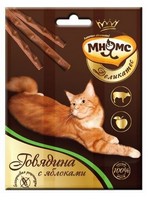 

Мнямс Деликатес Лакомство для кошек Лакомые палочки 9 см Говядина с яблоками