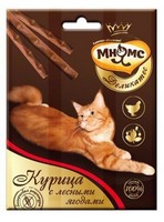 

Мнямс Деликатес Лакомство для кошек Лакомые палочки 9 см Курица с лесными ягодами
