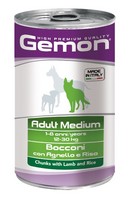 Gemon Adult Medium Chunks Lamb & Rice / Консервы Джимон для собак Средних пород кусочки Ягненка с рисом (цена за упаковку)