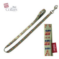 GiGwi Pet Collars / Поводок Гигви для маленьких собак нейлон Зеленый с орнаментом