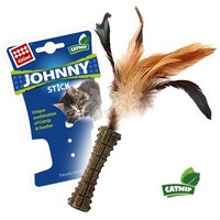 GiGwi Cat Johnny Stick / Игрушка Гигви для кошек Прессованная кошачья мята и перо Рыжее