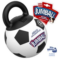 GiGwi Dog Jumball / Игрушка Гигви для собак Мяч с захватом Резиновый Черно-белый 
