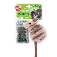 GiGwi Refillable Catnip / Игрушка Гигви для кошек Мышка с кошачей мятой 3 пакетика 