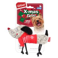 Купить GiGwi Dog X-mas Tales / Игрушка Гигви для собак Собачка с пищалкой за 350.00 ₽