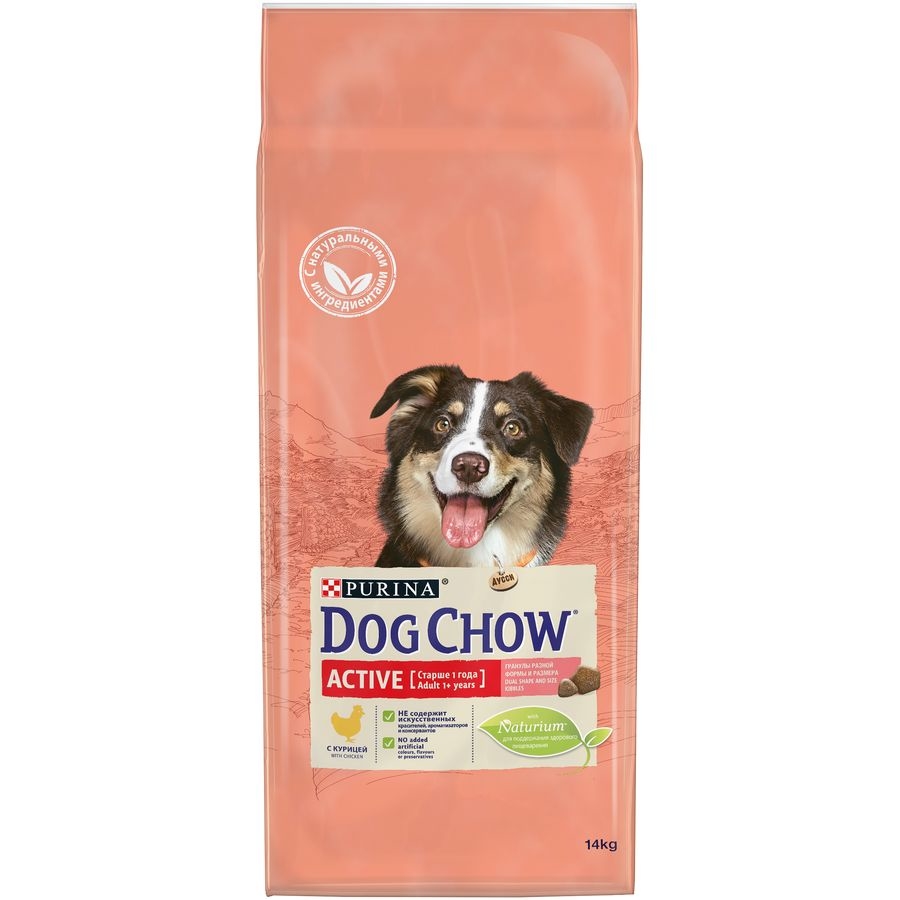 Purina Dog Chow Adult Active Chicken / Сухой корм Пурина Дог Чау для взрослых собак при активном образе жизни с курицей 