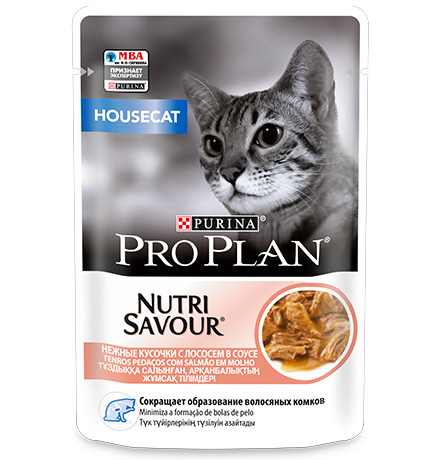 

Purina Pro Plan Cat NutriSavour Housecat Salmon / Паучи Пурина Про План для Домашних кошек Лосось в соусе (цена за упаковку), Purina Pro Plan Cat NutriSavour Housecat Salmon