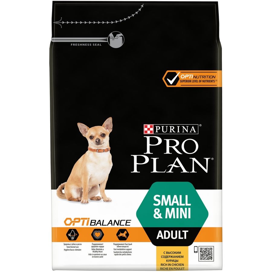 Purina Pro Plan Small & Mini Adult / Сухой корм Пурина Про План для взрослых собак мелких пород с курицей 