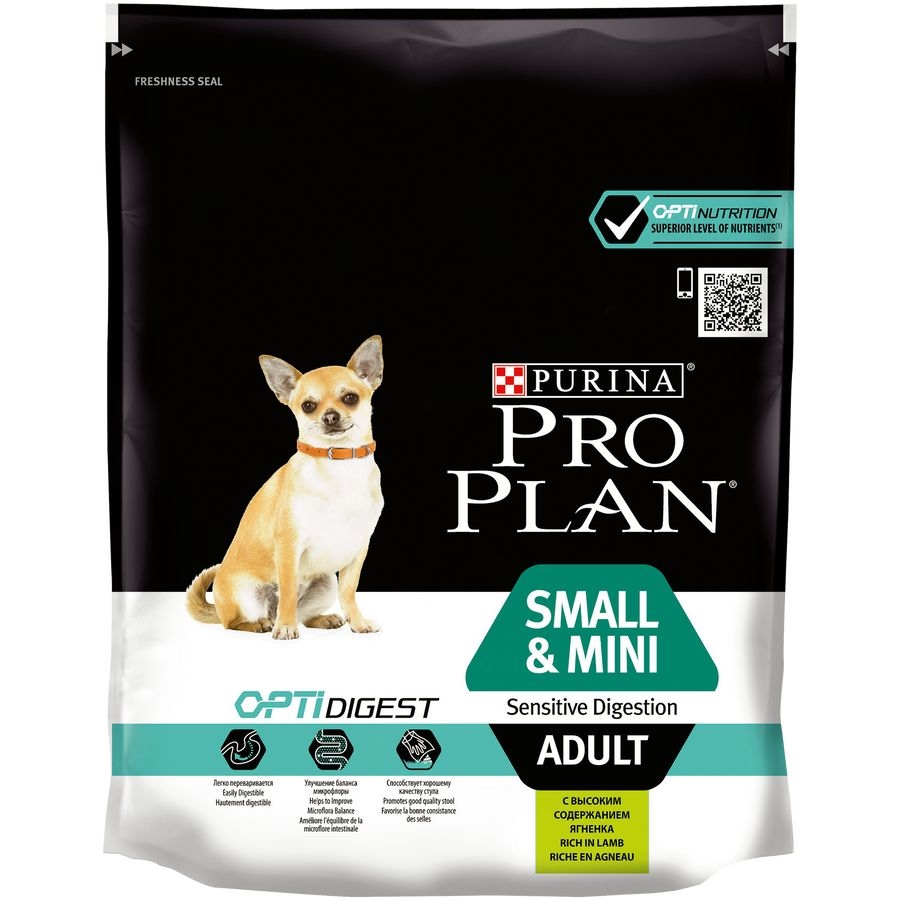 Purina Pro Plan Small & Mini Adult Sensitive Digestion / Сухой корм Пурина Про План для взрослых собак мелких пород при чувствительном пищеварении с ягненком 